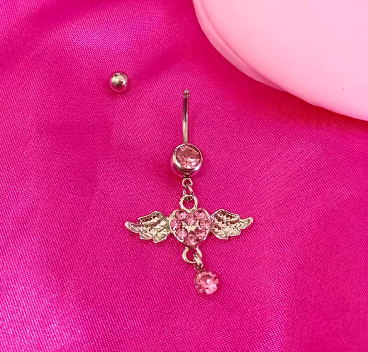 Pink Angel Belly Ring