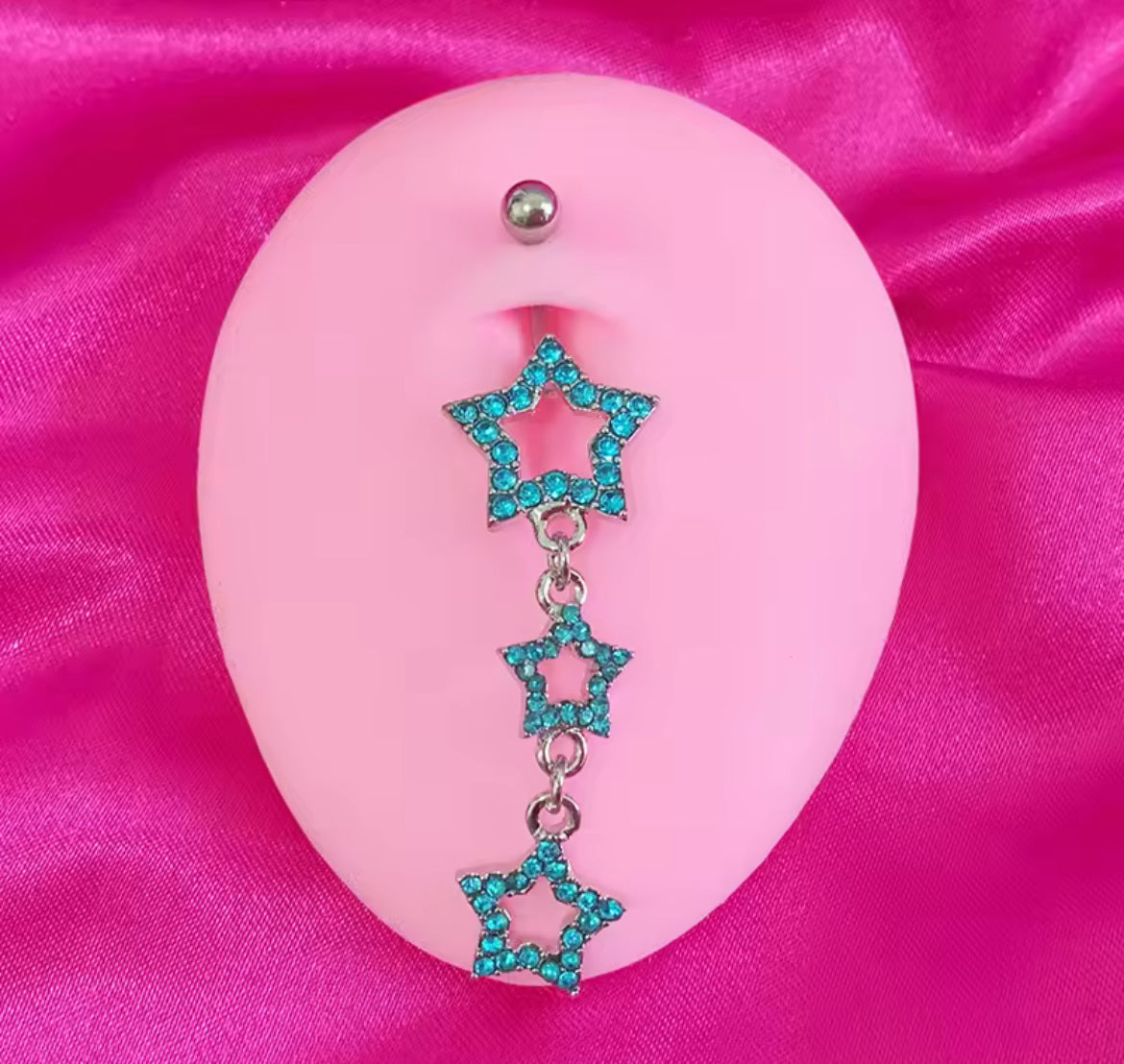 Rhinestone Star Belly Ring