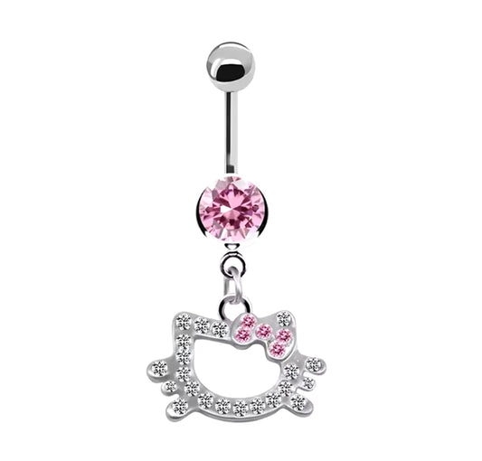 Kitty Crystal Belly Ring