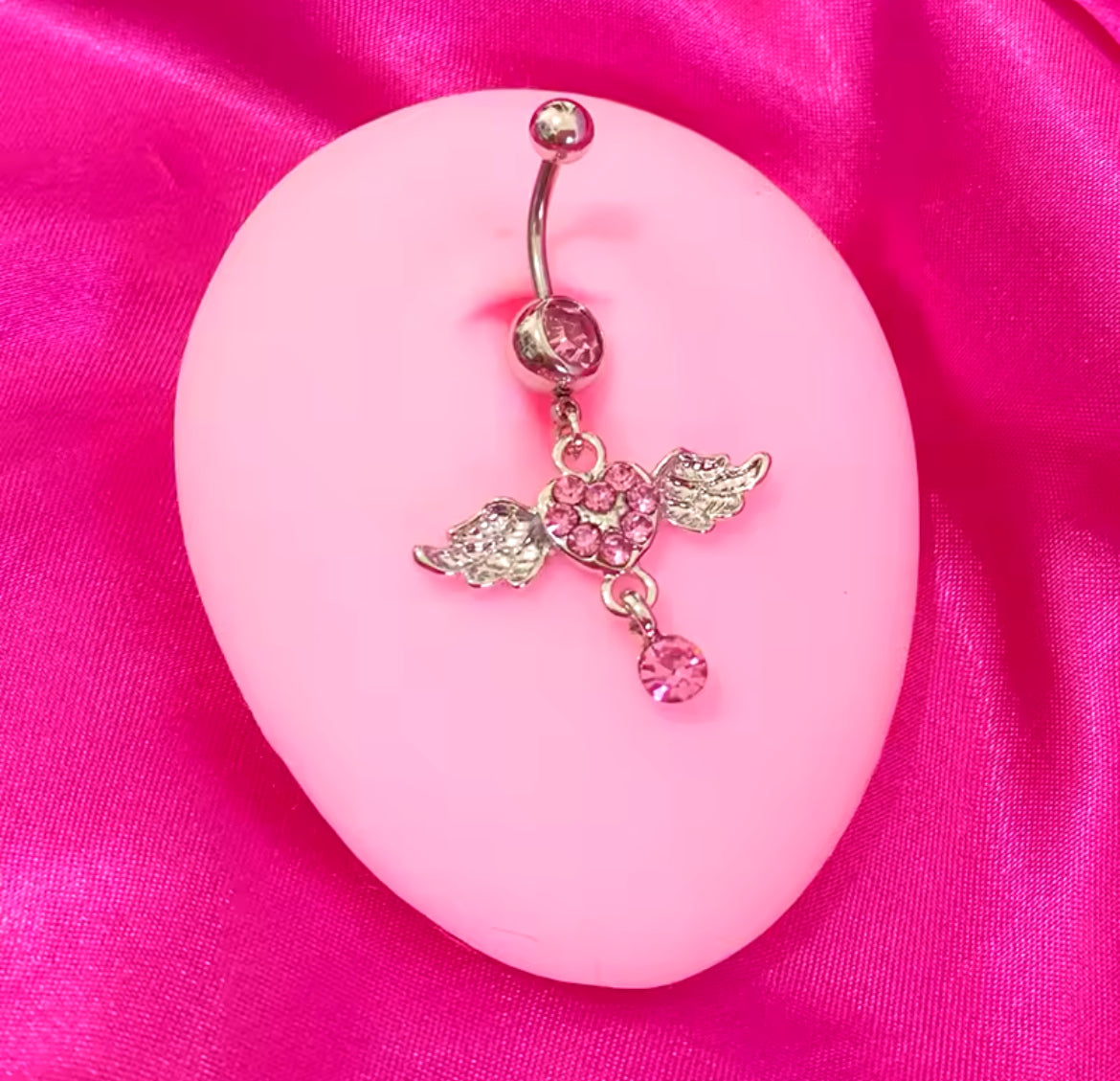 Pink Angel Belly Ring