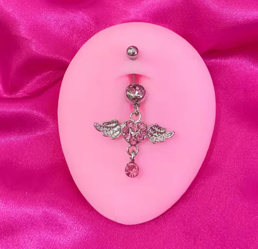 Pink Angel Belly Ring